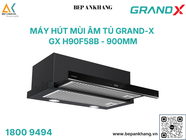 Hút mùi âm tủ Grand X GX H90F58B - Made in Malaysia